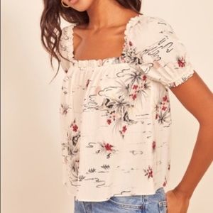 Reformation Evelyn Top in Tonga print NWT